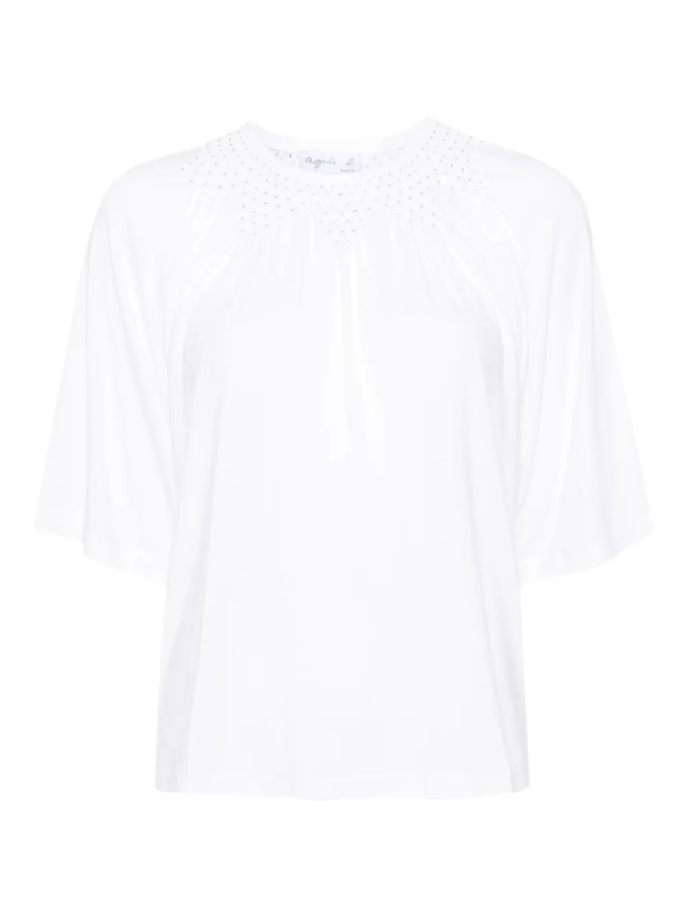 agnès b.  smocking details top | White | Image 1