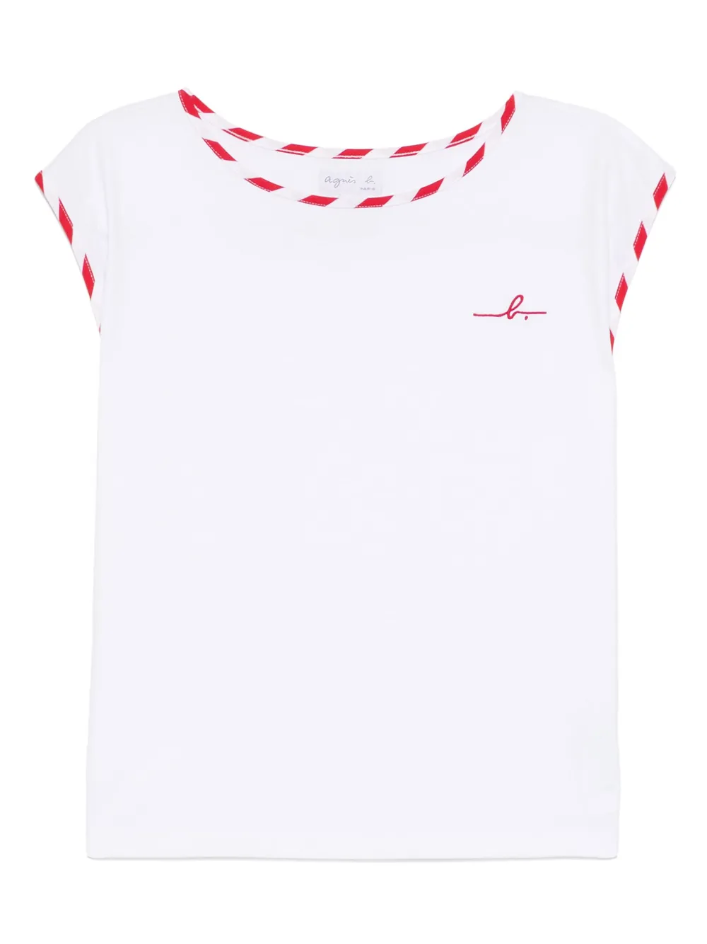 agnès b.  logo-embroidered vest | White | Image 1
