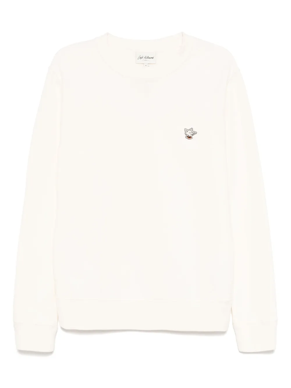 CAFÉ KITSUNÉ Barista Fox-patch sweatshirt | Neutrals | Image 1