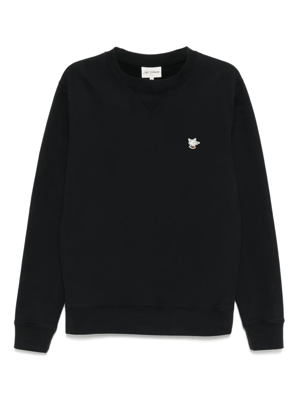 CAFÉ KITSUNÉ Barista Fox-patch sweatshirt | Black | Image 1