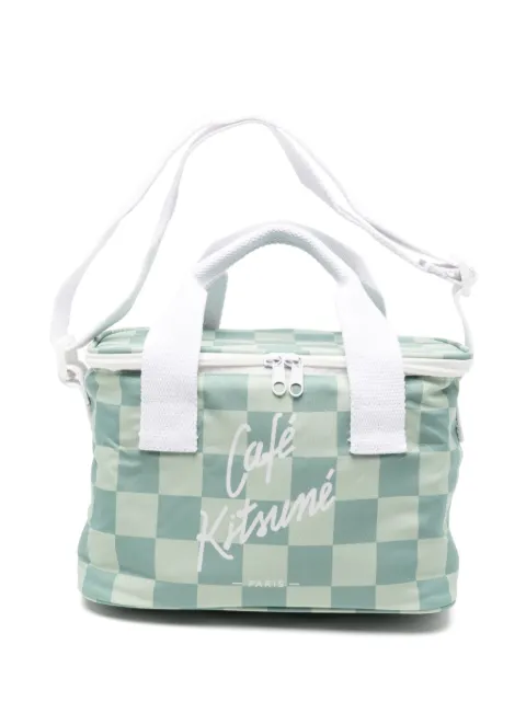 CAFÉ KITSUNÉ bolsa con motivo de cuadros