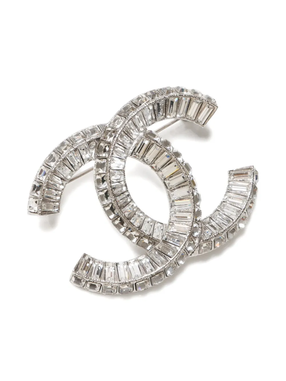 Pre-owned Chanel Interlocking Cc-logo Brooch