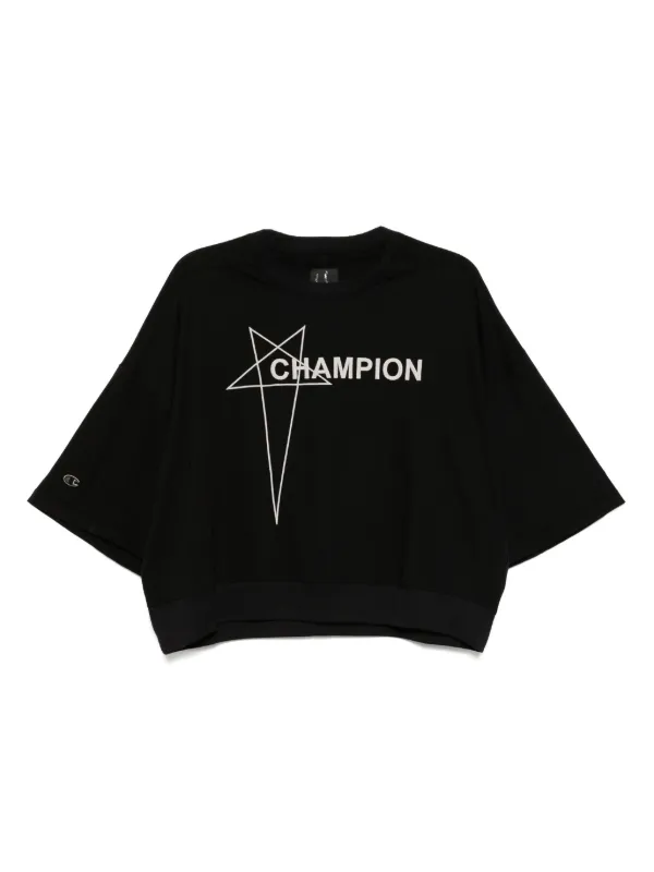 Rick Owens X Champion Tommy Tシャツ | ブラック | FARFETCH JP