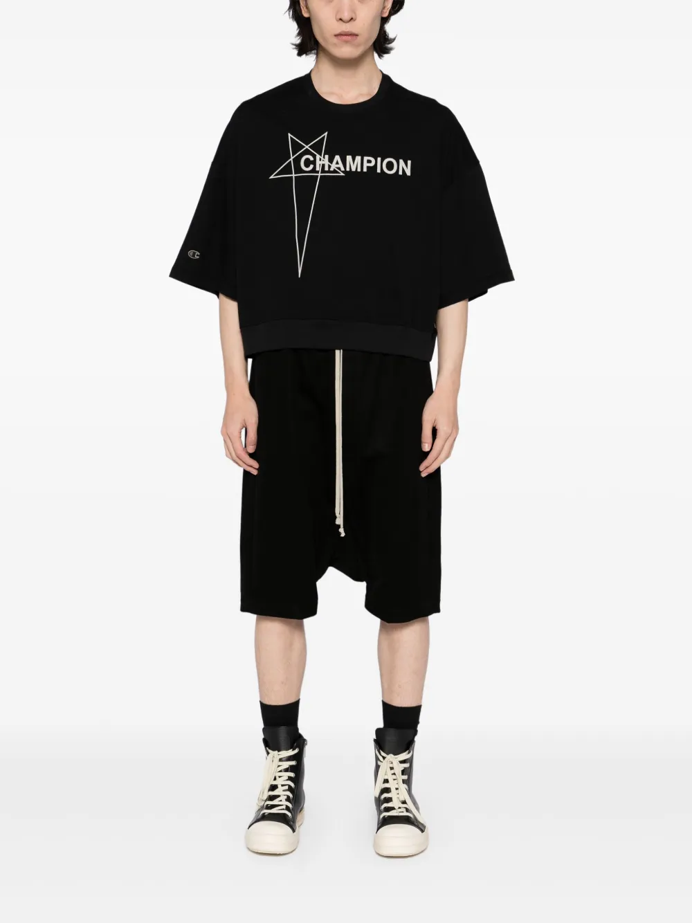 Rick Owens X Champion Tommy T-shirt - Zwart