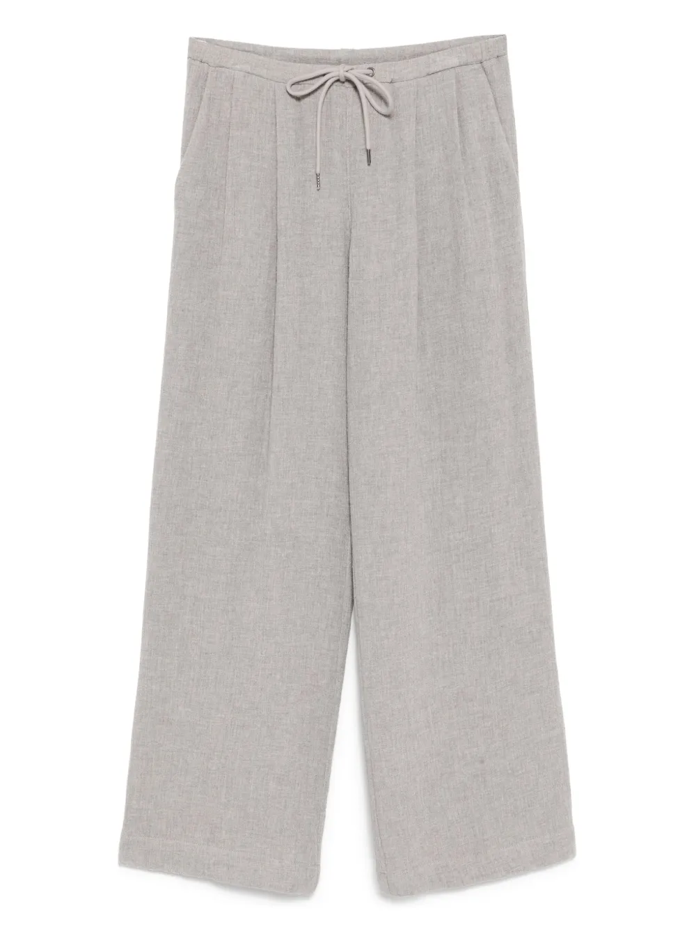 pleated wool blend pants