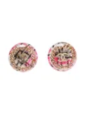 CHANEL Pre-Owned 2014 tweed CC earrings - Gold