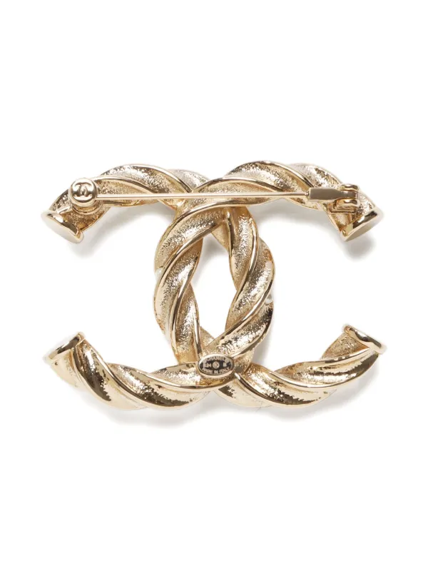 【希少】CHANEL 2024年春夏プレコレクション ブローチ ゴールド CHANEL Pre-Owned 2024 ココマーク ブローチ | ゴールドトーン