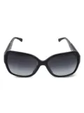 CHANEL Pre-Owned 2010s oversize-frame sunglasses - Black