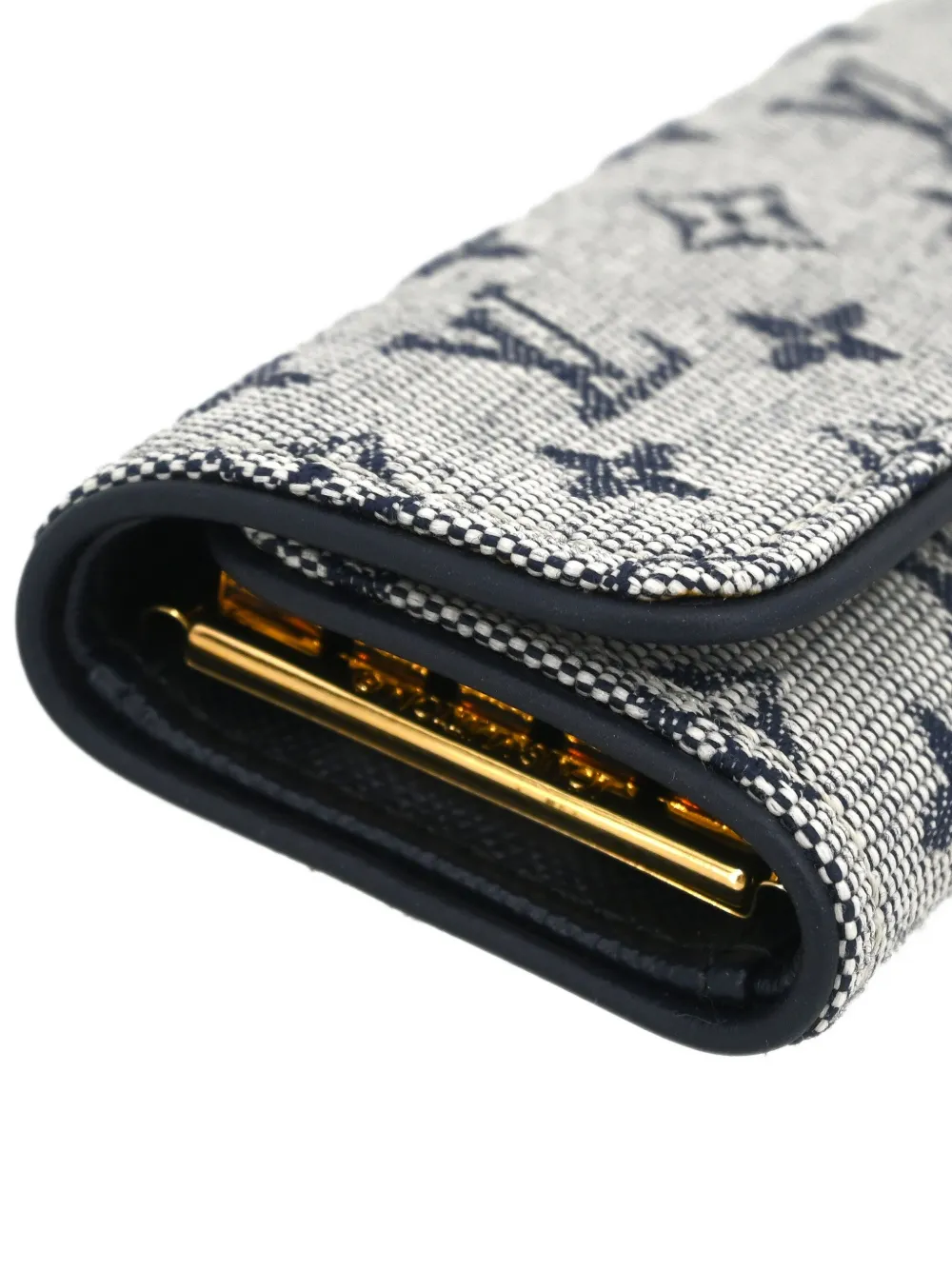 Pre-owned Louis Vuitton Monogram Canvas Wallet In Blue