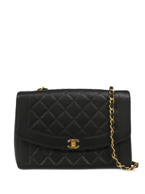 CHANEL ブラックレザー ショルダーバッグ CHANEL Pre-Owned タイムレス ジャンボ クラシック フラップ