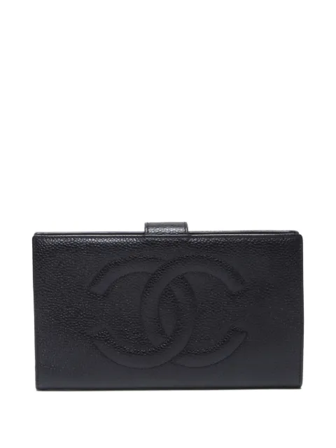 CHANEL Pre-Owned 1994-1999 CC caviar-leather wallet