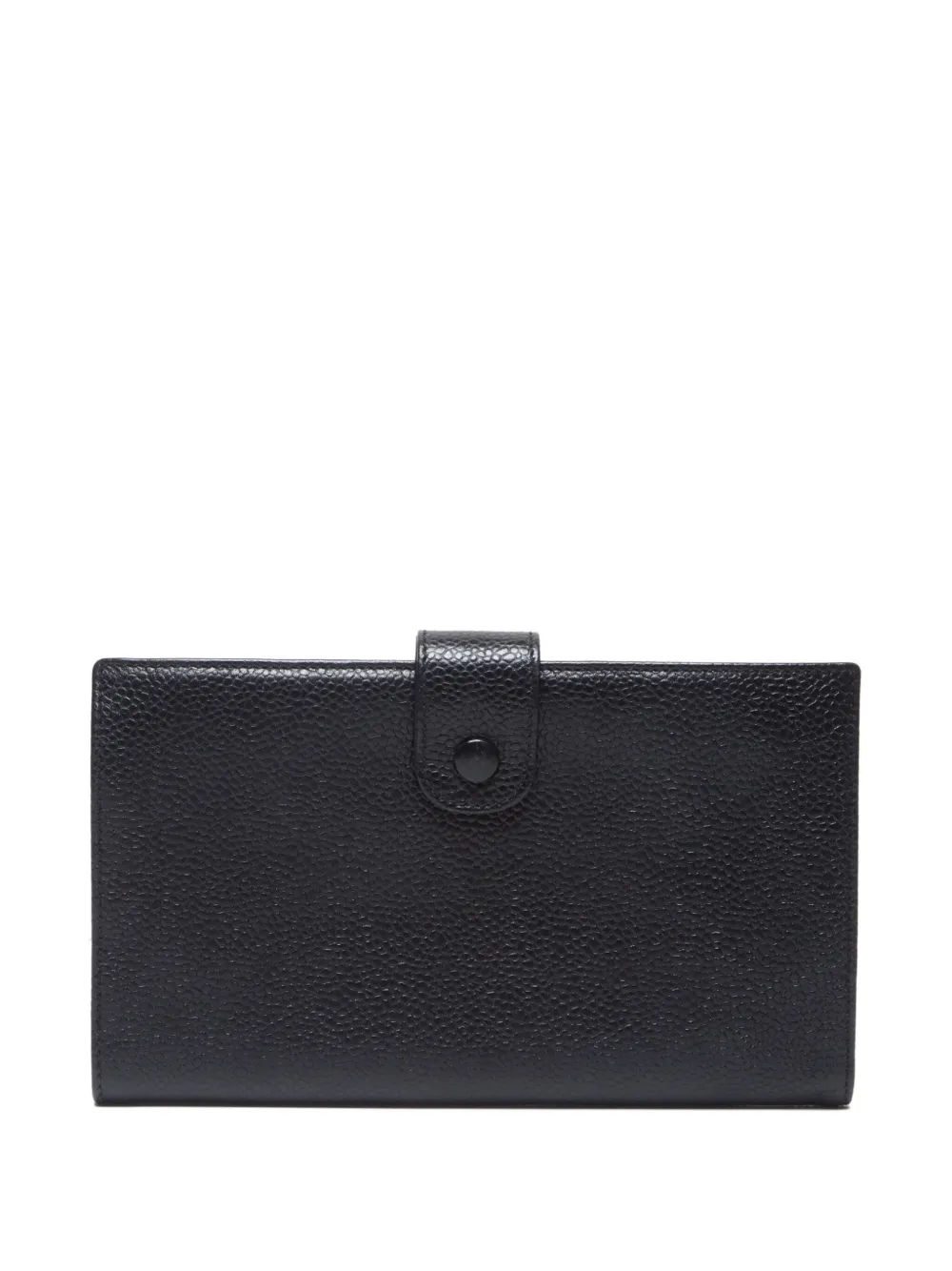 Pre-owned Chanel 1994-1999 Cc Caviar-leather Wallet In Black
