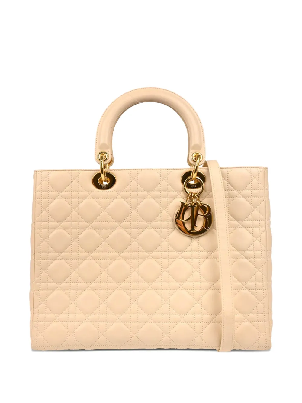 Christian Dior Pre-Owned 2007 カナージュ レディ ディオール 2way ハンドバッグ - ニュートラル Christian Dior Pre-Owned 2007 カナージュ レディ ディオール 2way ハンドバッグ - ニュートラル