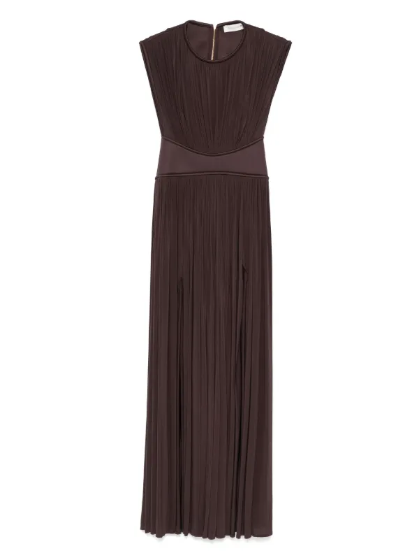 Zimmermann Illuminate Column Dress, Chocolate, Size 1 Zimmermann Illuminate Column Dress, Chocolate, Size 1