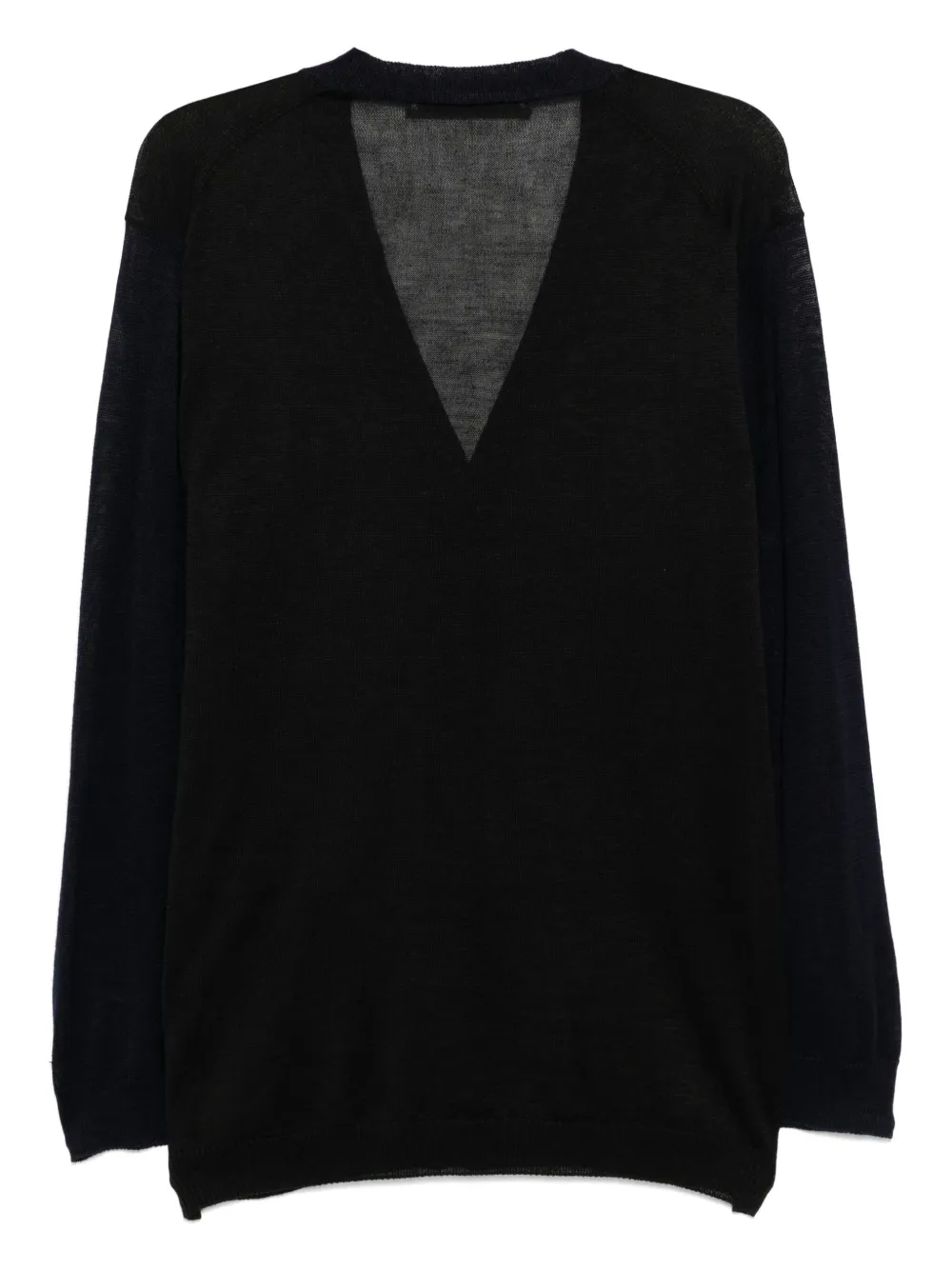 Y's 12g gebreid vest met logo Zwart