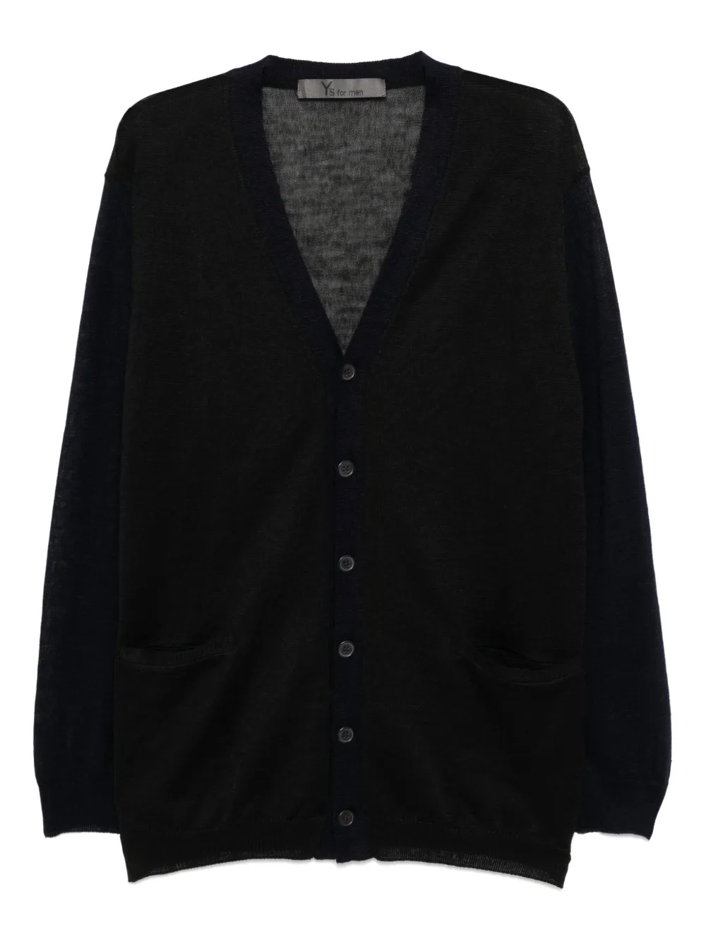 Y's 12g gebreid vest met logo Zwart