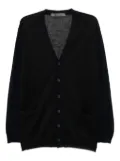 Y's 12g Knit Cardigan With Logo - Black