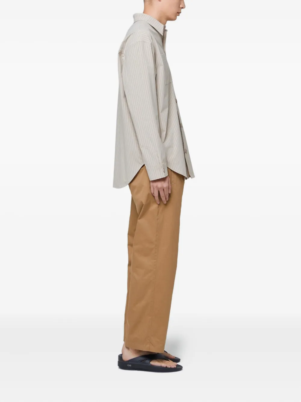  Off Duty Pinstripe Shirt - Brown 
