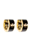 Tory Burch Kira enamel huggie hoop earrings - Gold