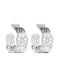 Kate Spade Flower Lace hoop earrings - Silver