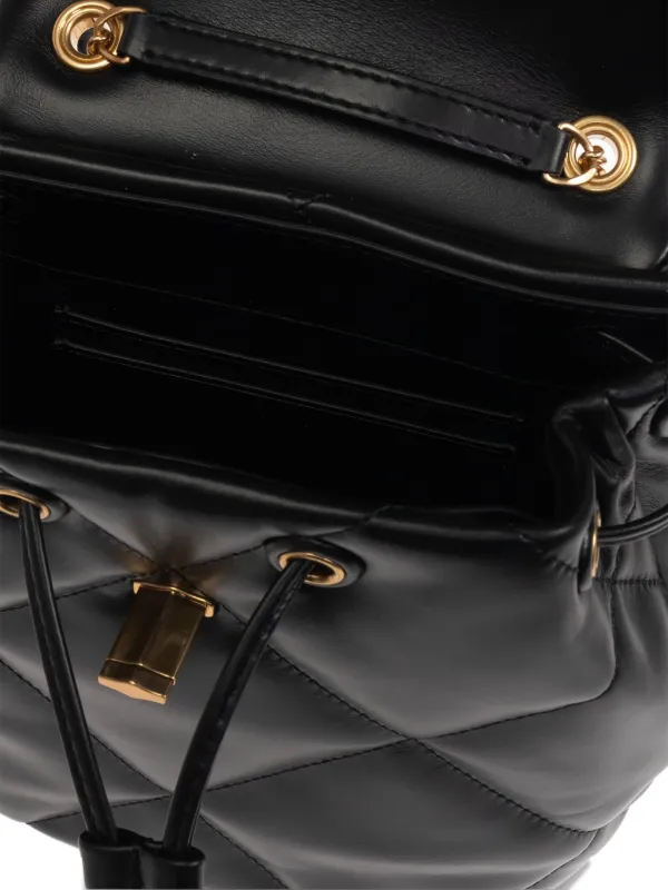 Tory Burch Mini Kira Diamond Quilt Backpack | Black | FARFETCH