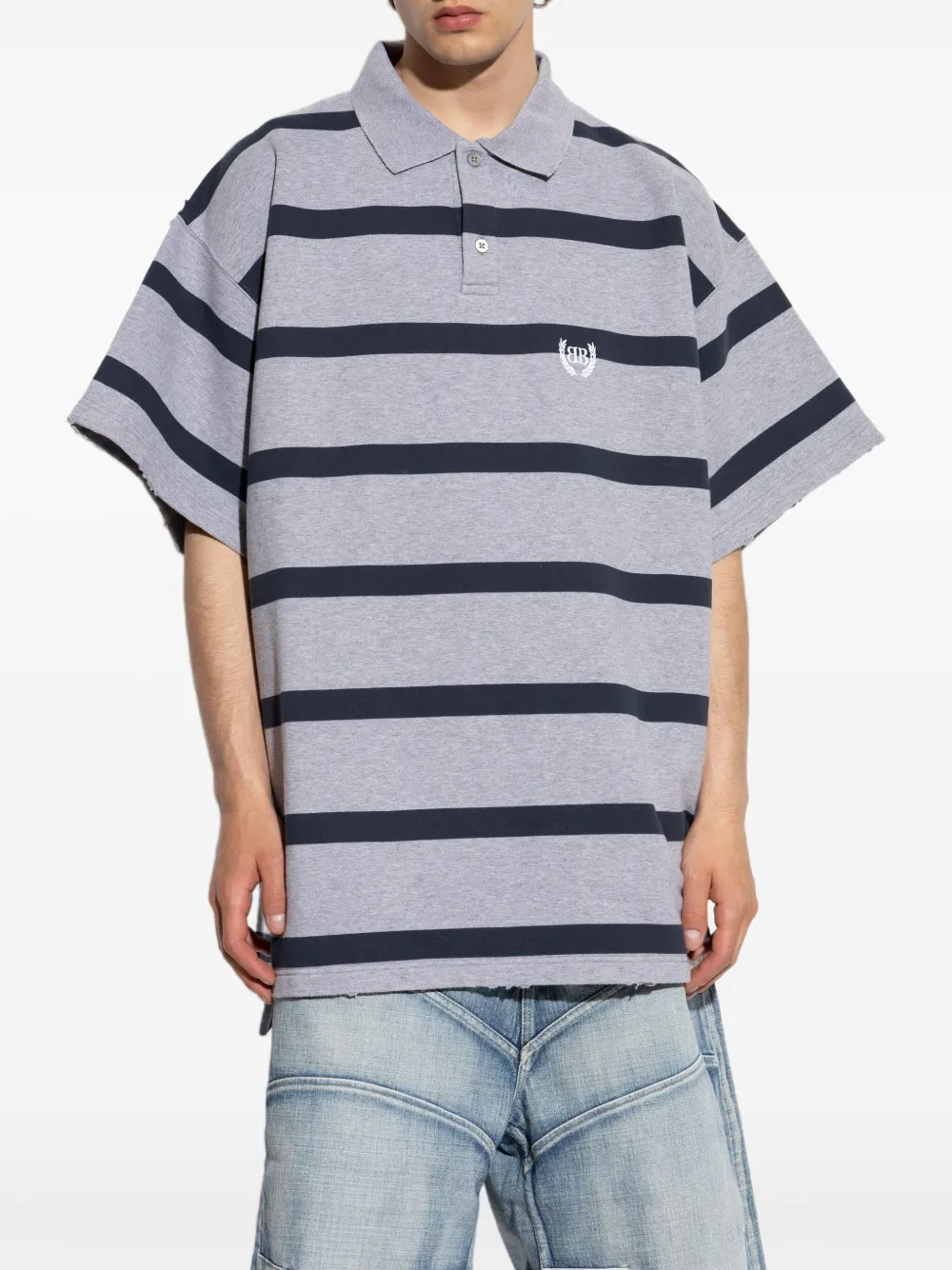 Balenciaga Poloshirt met logo Grijs