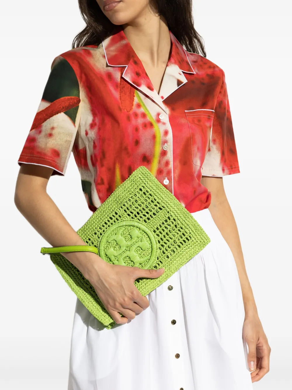 Tory Burch Ella clutch - Groen