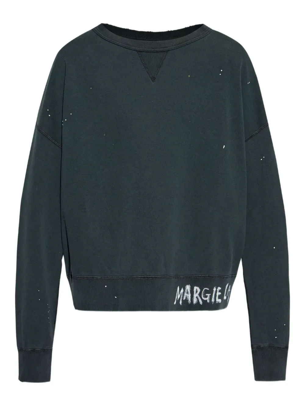 Maison Margiela Sweater met logoprint Blauw