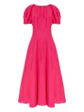 Tory Burch balloon-sleeve midi dress - Pink