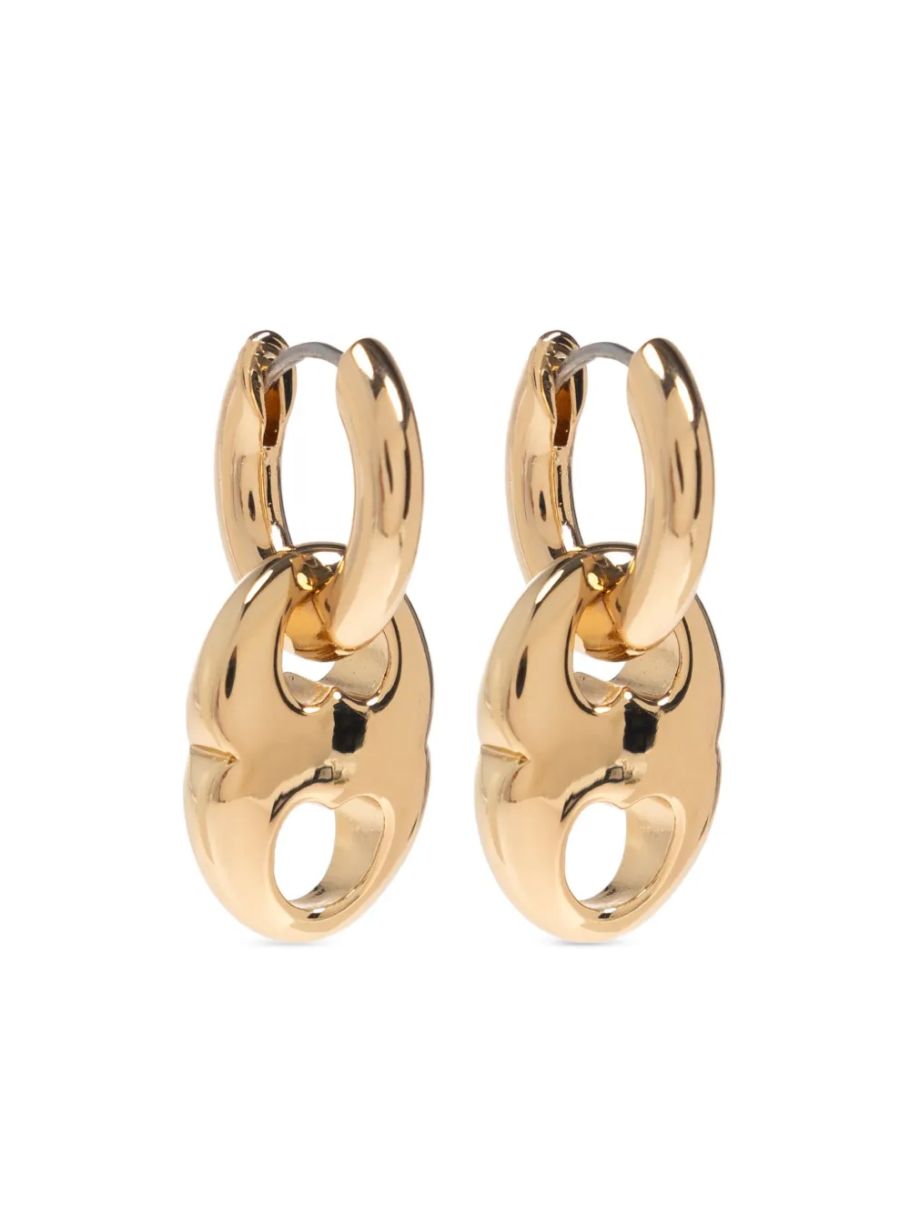 Tory Burch Gemini フープピアス - ゴールドトーン Tory Burch Gemini フープピアス - ゴールドトーン