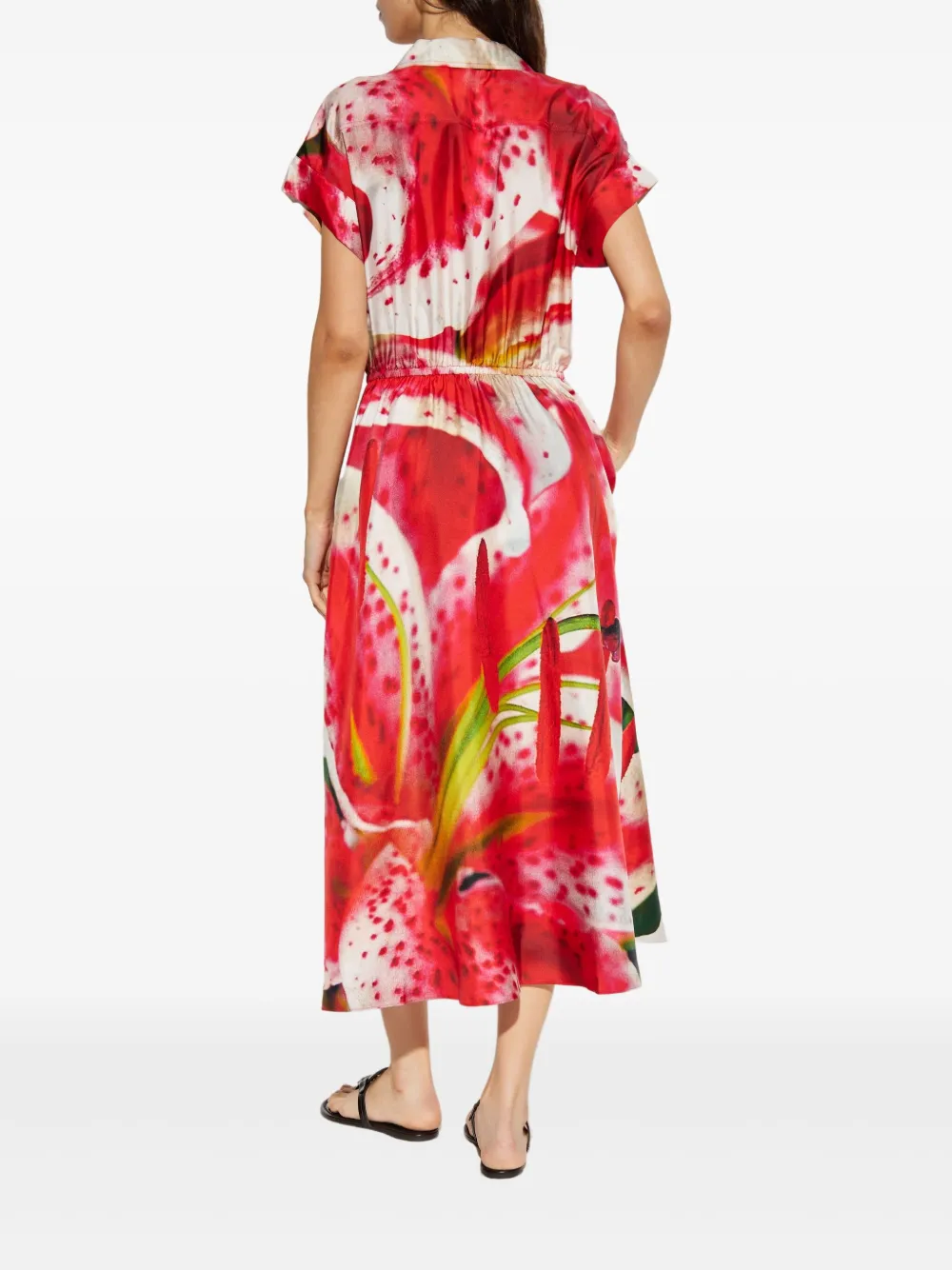Tory Burch Midi-jurk met grafische print Roze