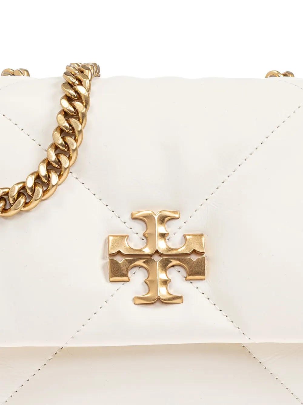 Tory Burch Kira crossbodytas met chevron streep Wit