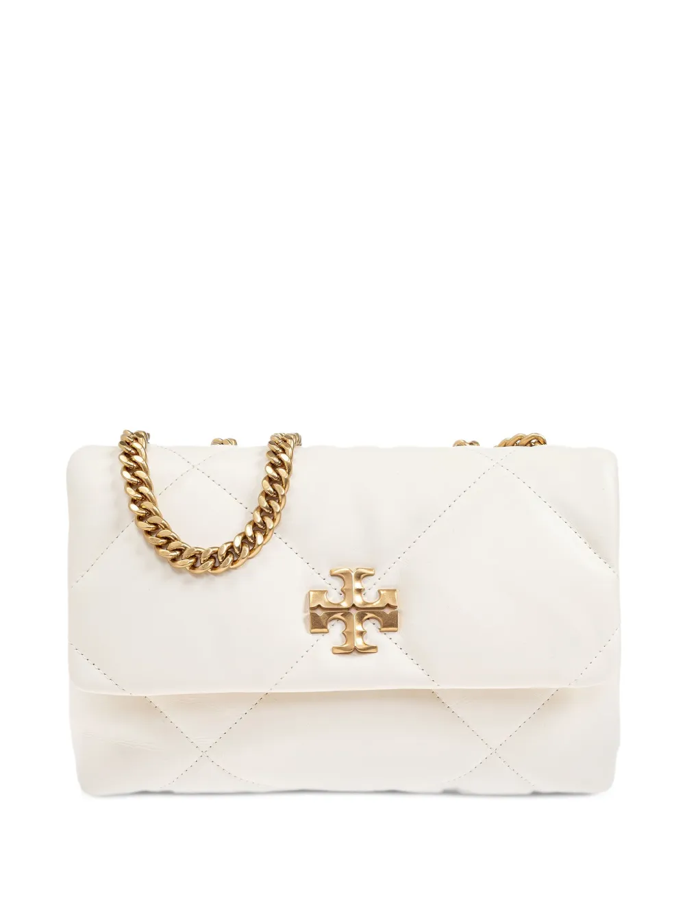 Tory Burch Kira crossbodytas met chevron streep Wit