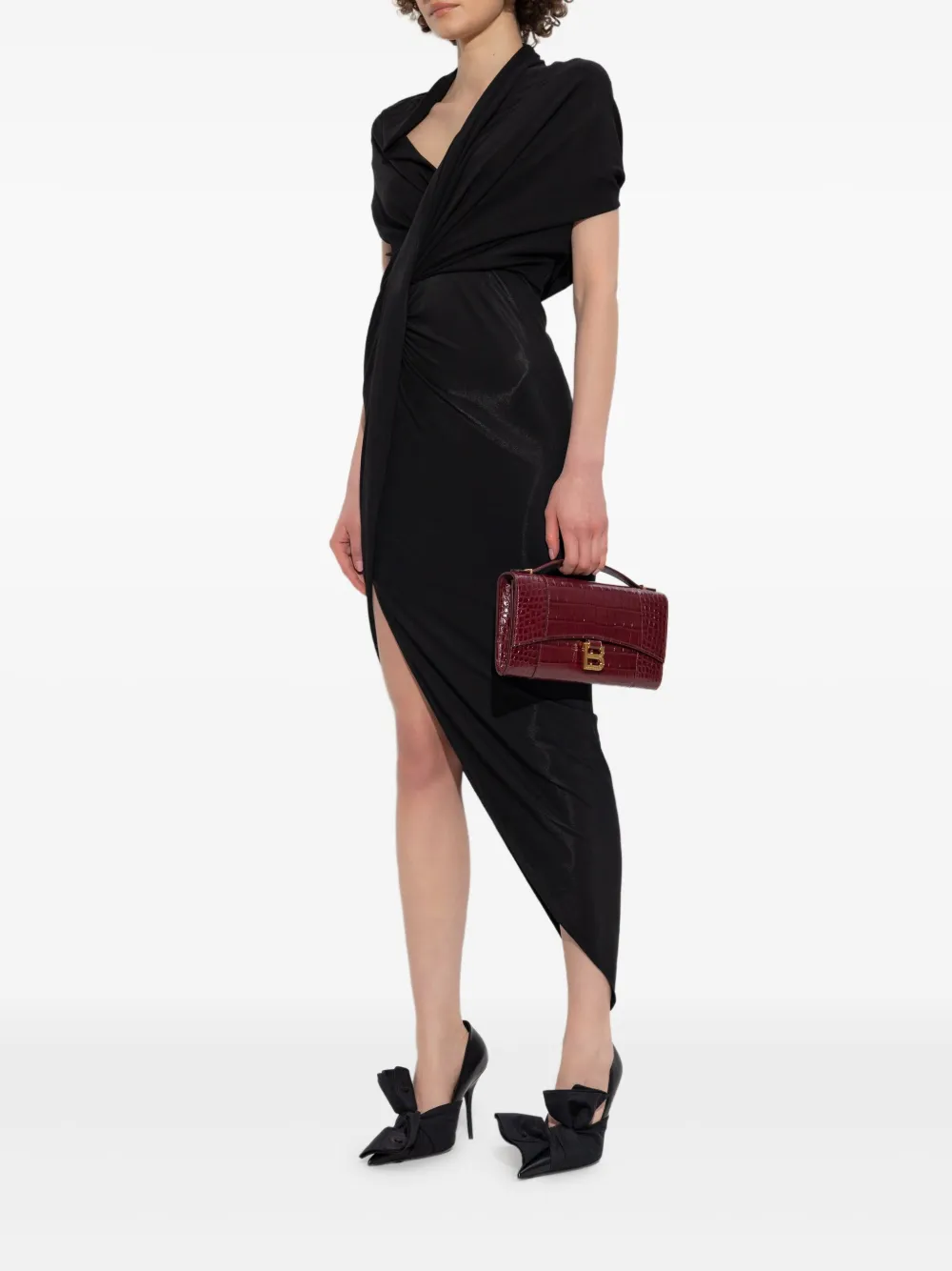 Balenciaga Gedrapeerde jurk Zwart