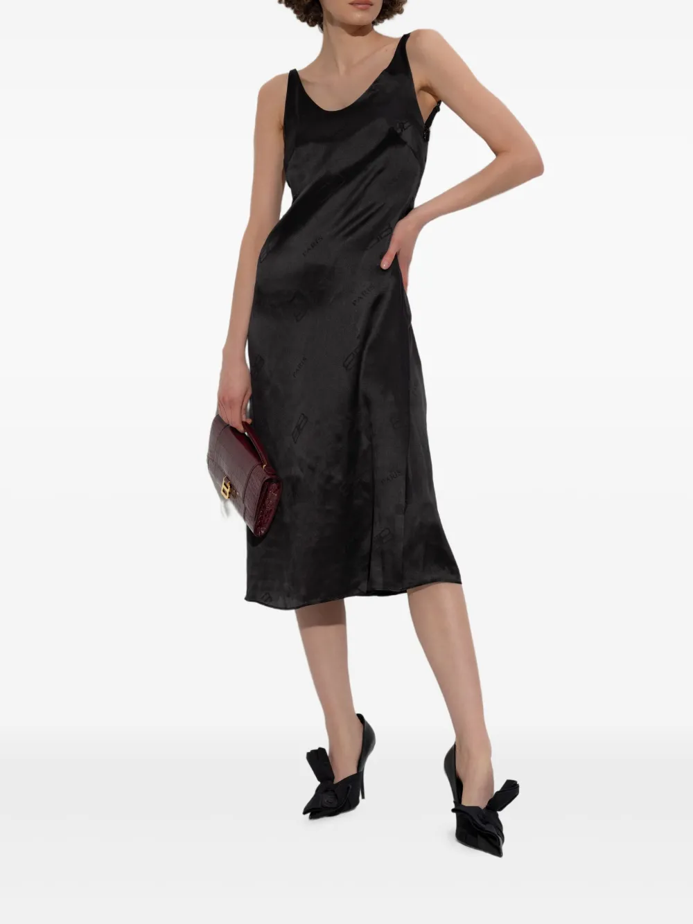  Balenciaga Vestido De Seda - Negro 