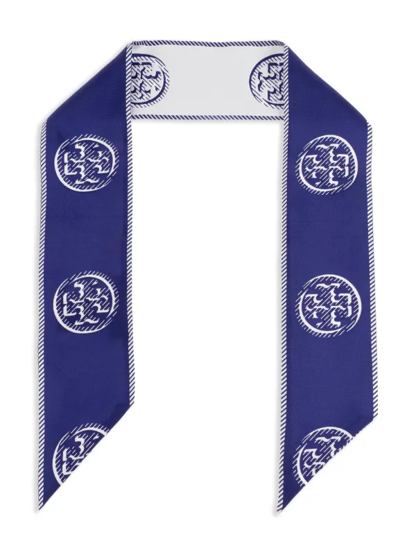 Tory Burch Printed Neck Scarf in Blue