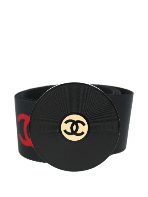 CHANEL Pre-Owned 2004 record-motif belt