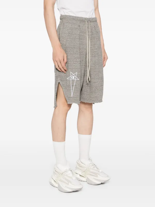 ショートパンツ RICK OWENS Women Shorts Burmudas RP02D3301HY 78 GREY Rick Owens X Champion Beveled Pods Shorts | Grey | FARFETCH