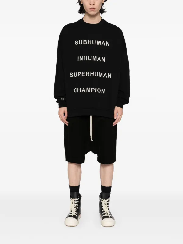 関税送料込み■Rick Owens■Champion Jumbo mesh sweatshirt Rick Owens X Champion Jumbo Sweatshirt | Black | FARFETCH