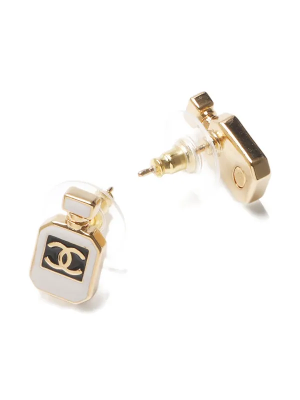 CHANEL Pre-Owned 2025 Perfume Bottle Earrings | Gold | FARFETCH