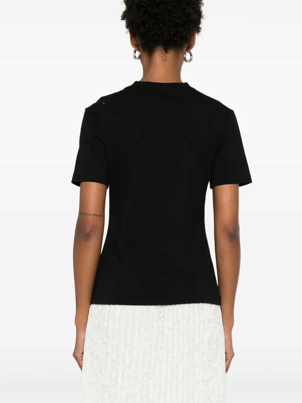 Ermanno Scervino Guipure T-shirt met kant Zwart