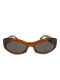 CHANEL Pre-Owned 1990-2000s oval-frame sunglasses - Brown