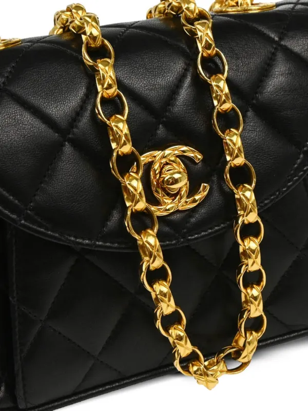 CHANEL Pre-Owned 1992 キルティング ミニバッグ | ブラック