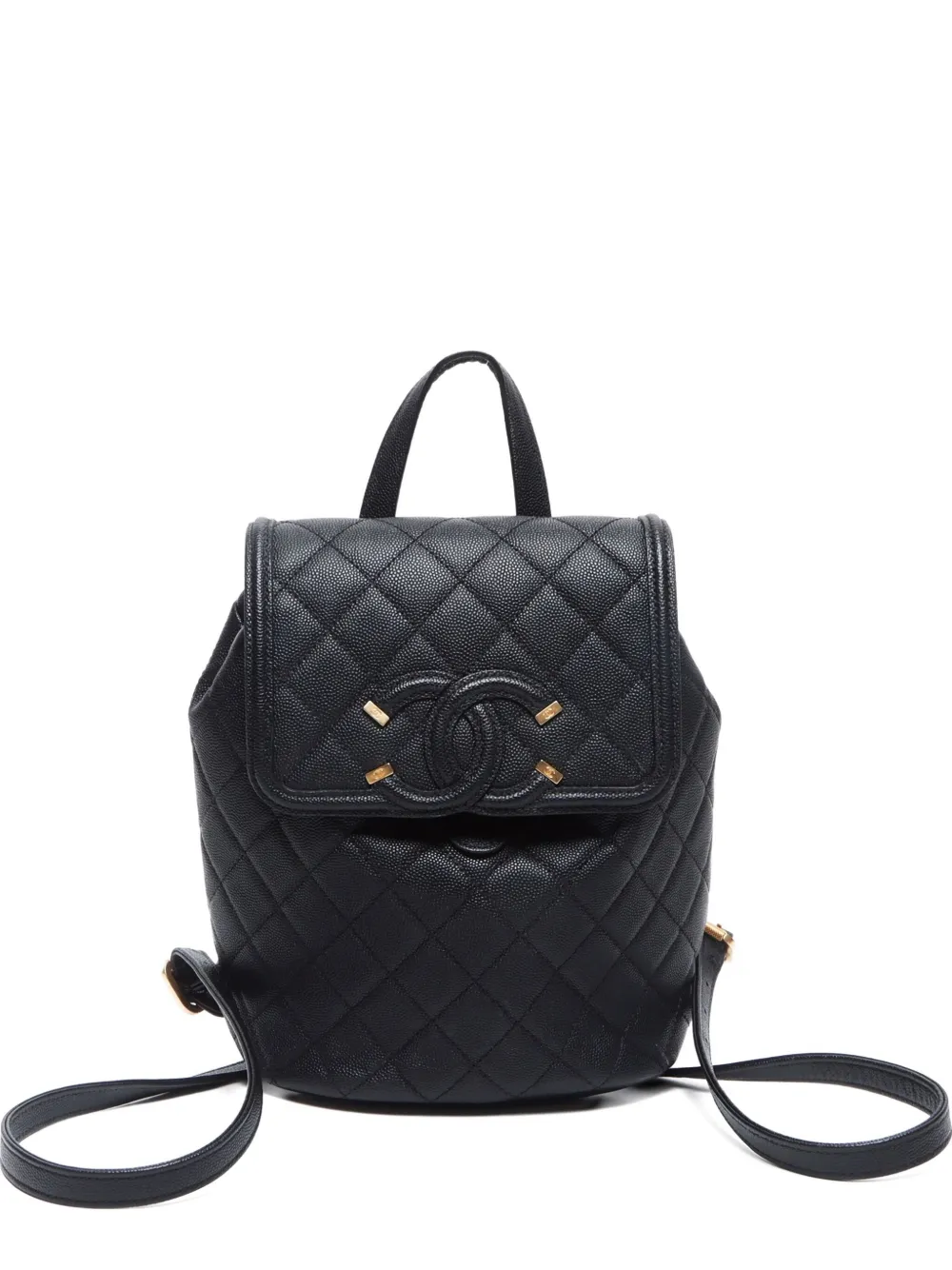 CHANEL Pre-Owned 2019 small diamond-quilted backpack - ブラック CHANEL Pre-Owned 2019 small diamond-quilted backpack - ブラック