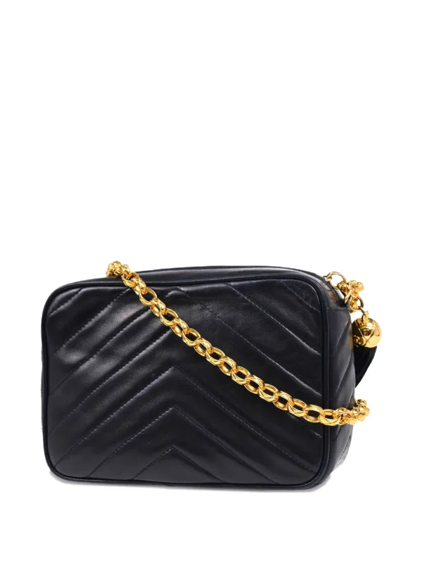 CHANEL Pre-Owned 1992 Vステッチ マトラッセ ミニバッグ | ブルー