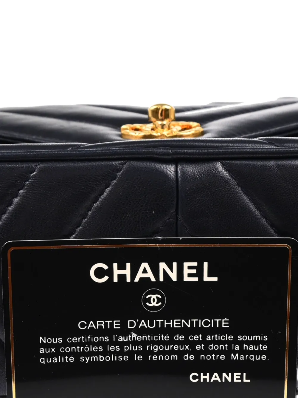 1992 V-Stitch Quilted Mini Bag