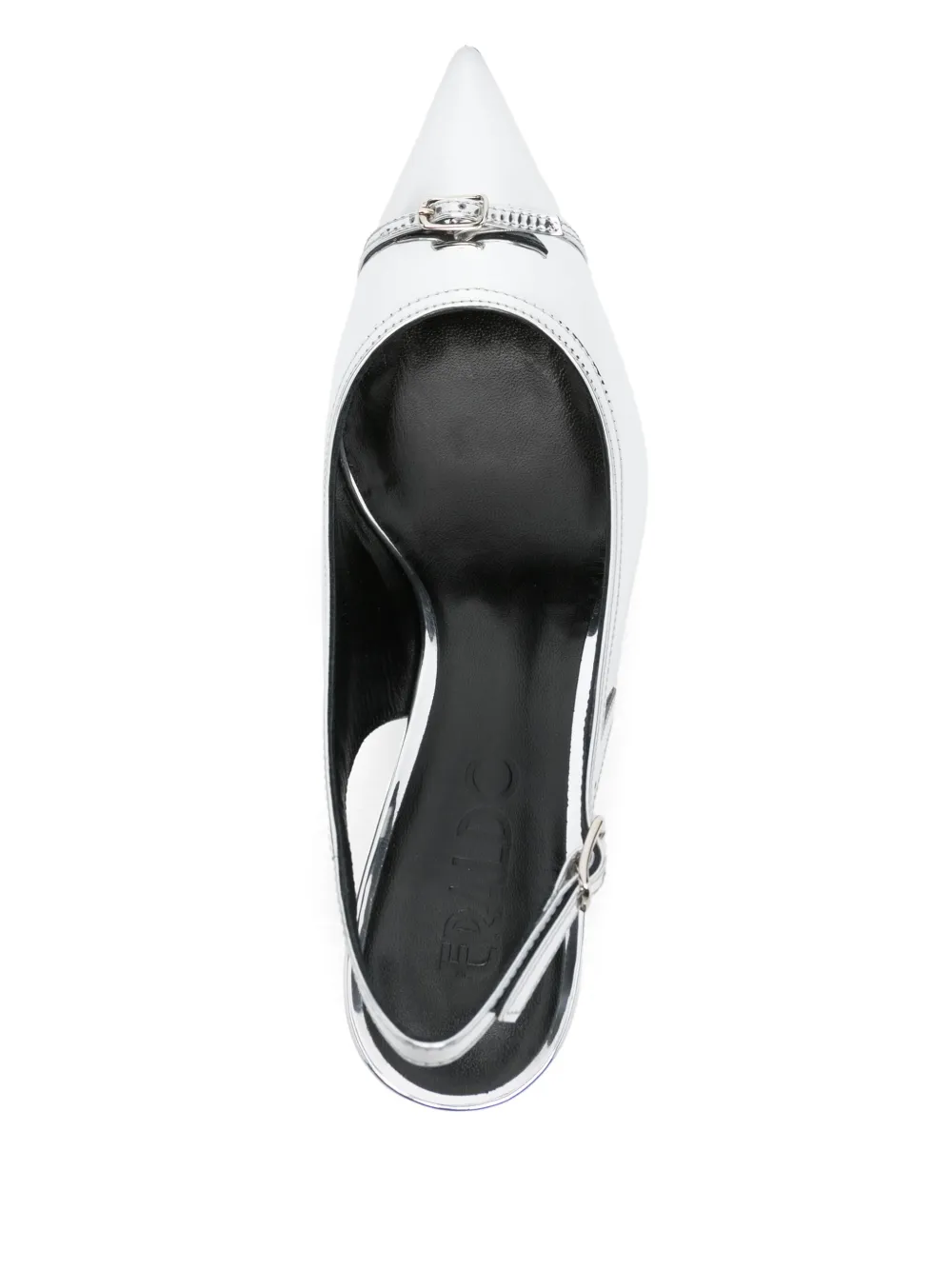 ERALDO 50mm leather pumps Silver