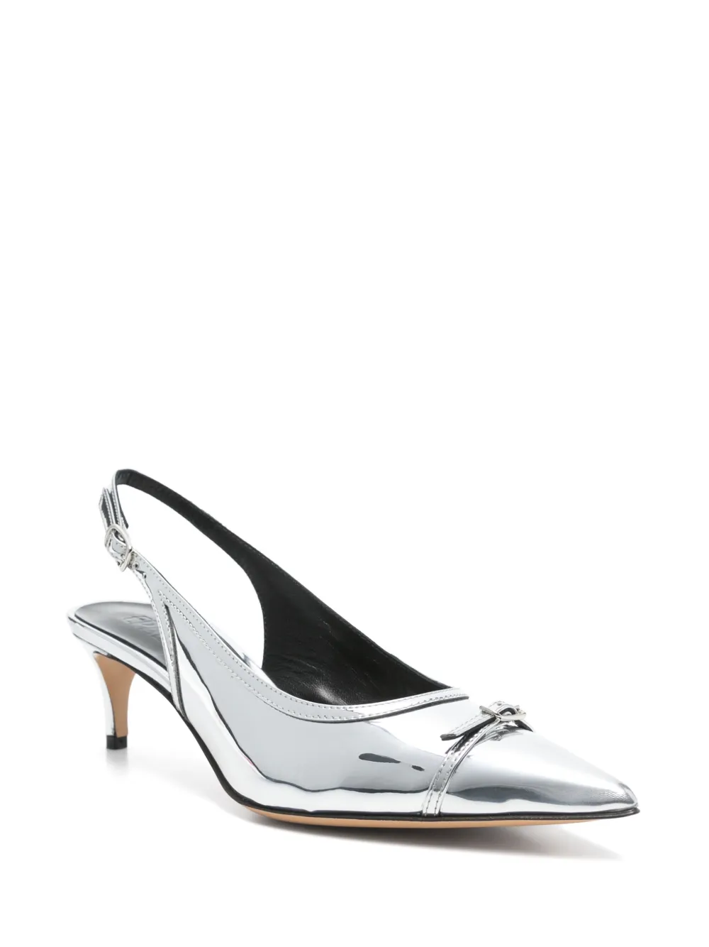 ERALDO 50mm leren pumps - Zilver
