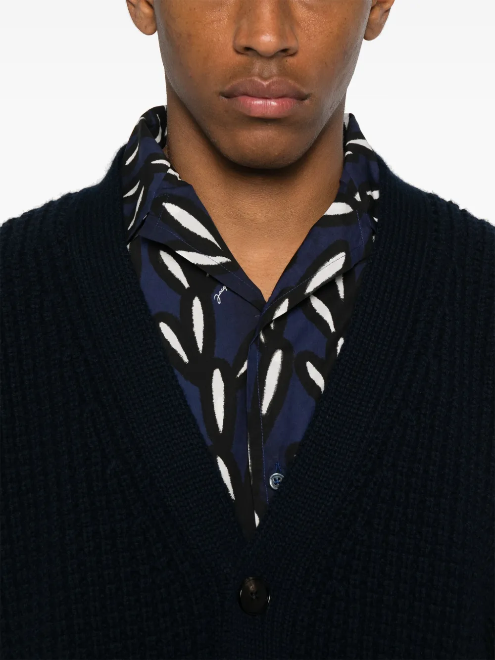 Jil Sander Vest met V-hals Blauw