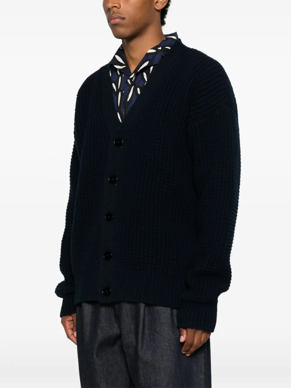 Jil Sander Vest met V-hals Blauw